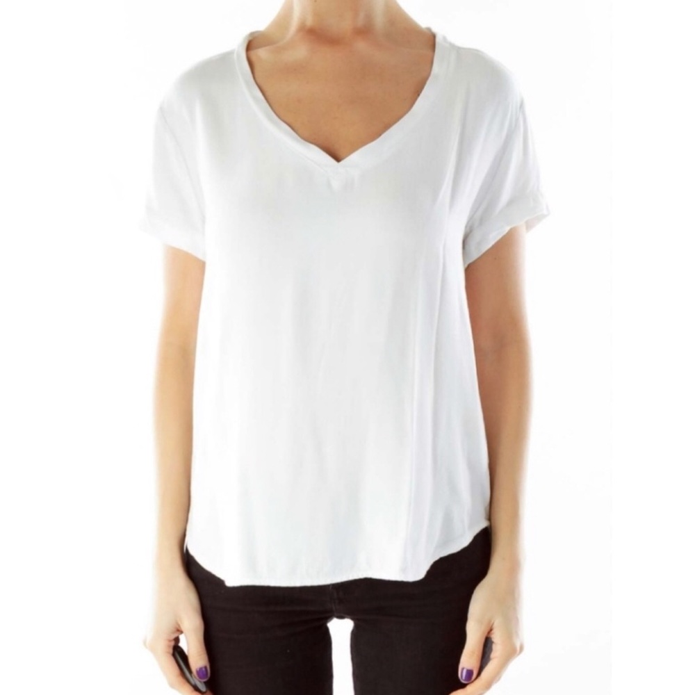 Cloth & Stone Anthropologie White T-Shirt | Size S